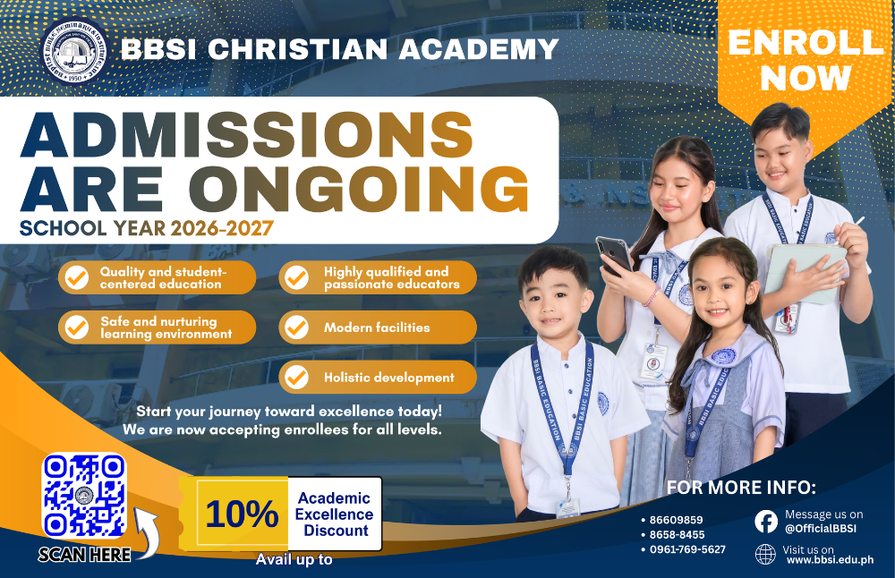 BBSI Christian Academy Opens Admissions for S.Y. 2026-2027